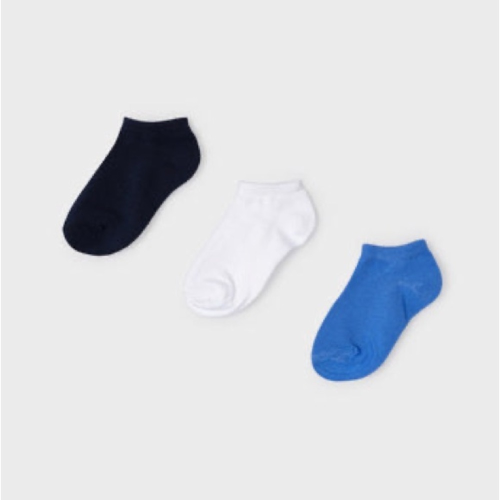 Size 6 kids Mayoral Kids Socks Set - Dark Blue, White, Sky Blue